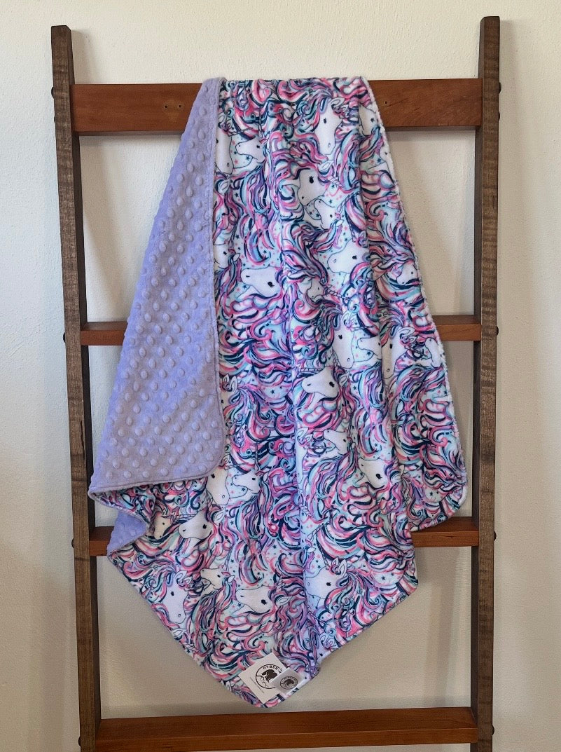 Be A Unicorn (Purple) Receiving Blanket