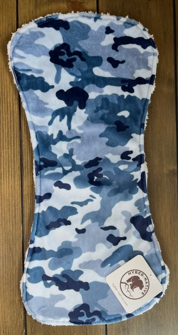Blue Camo Burp Cloth