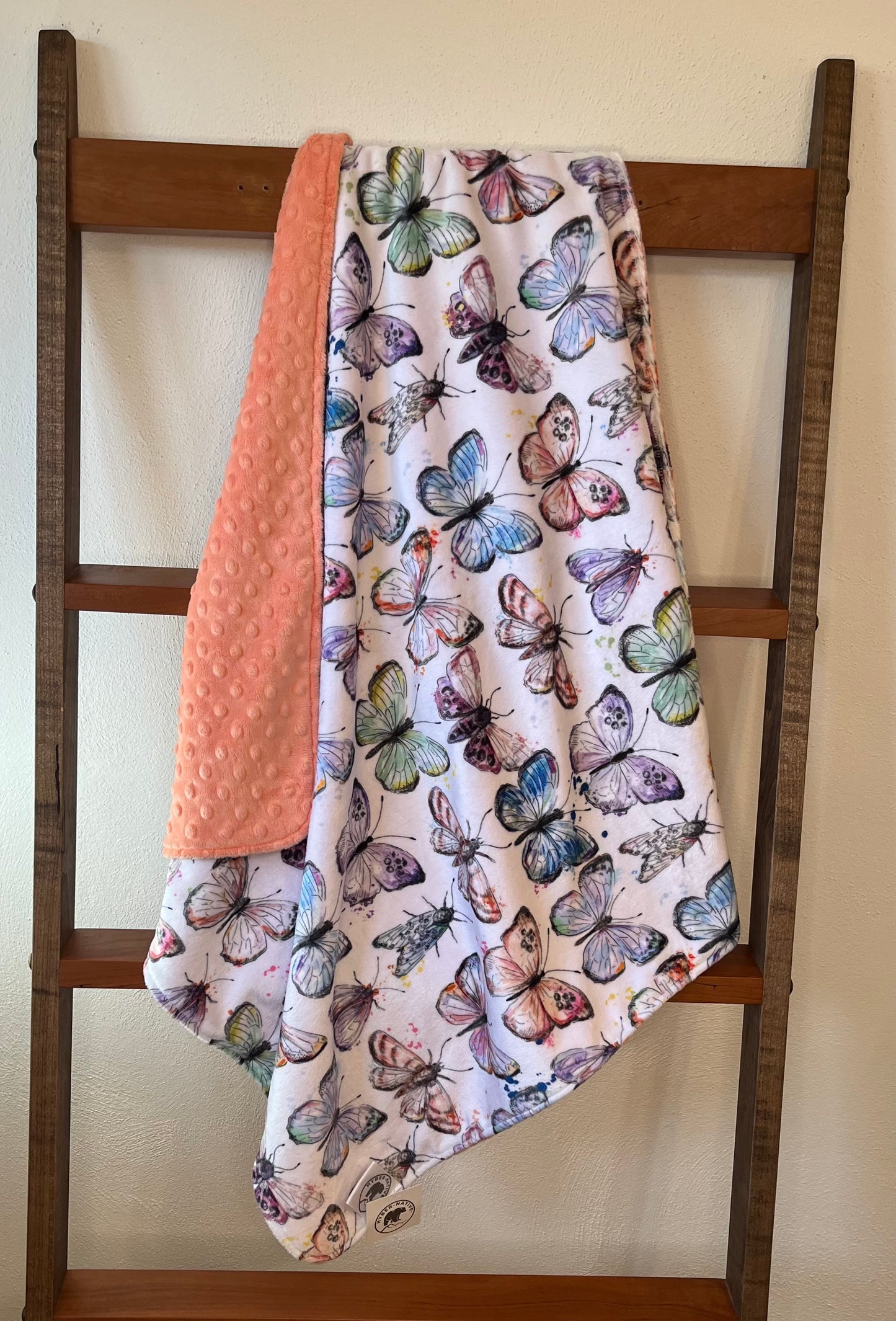 Boho Flutter Papaya Receiving Blanket
