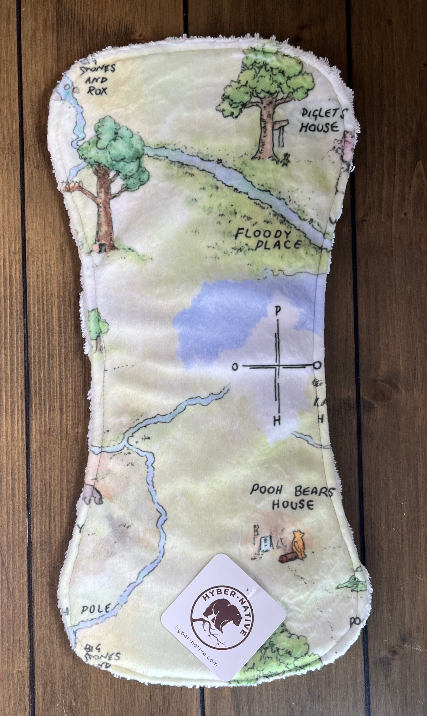 Classic Pooh Woodland Map Burp Cloth