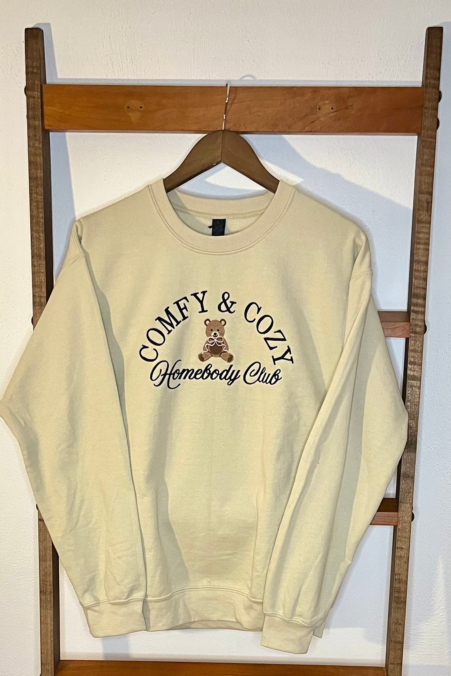 "Homebody Club" Embroidered Sweatshirt