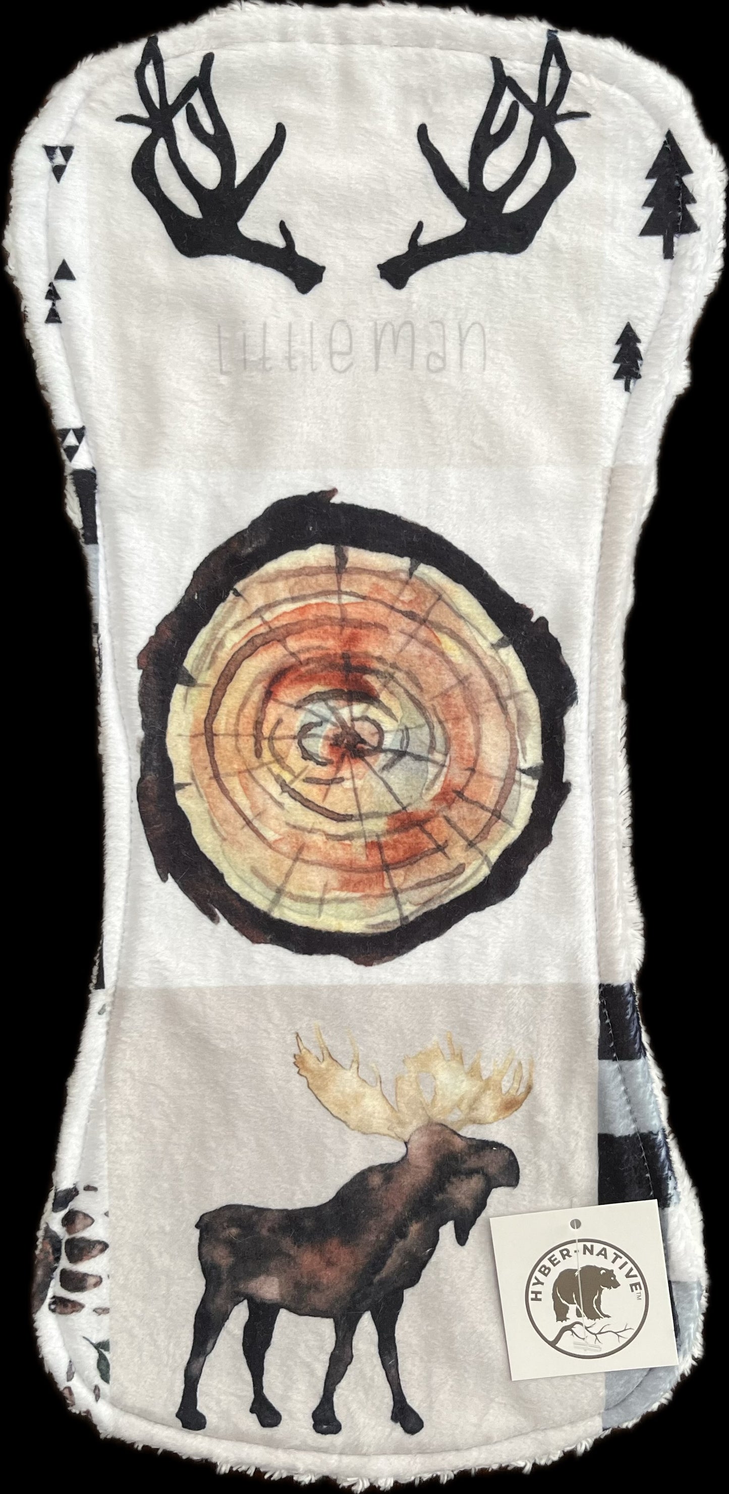 Hyber-Native Little Man Burp Cloth