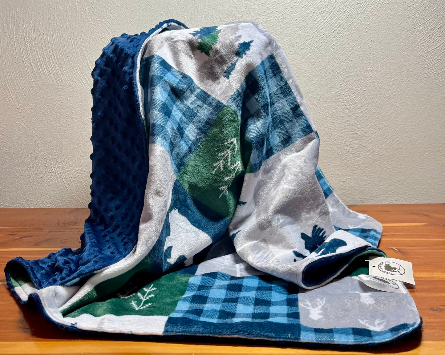 Hyber-Native Cabineer Blue Receiving Blanket