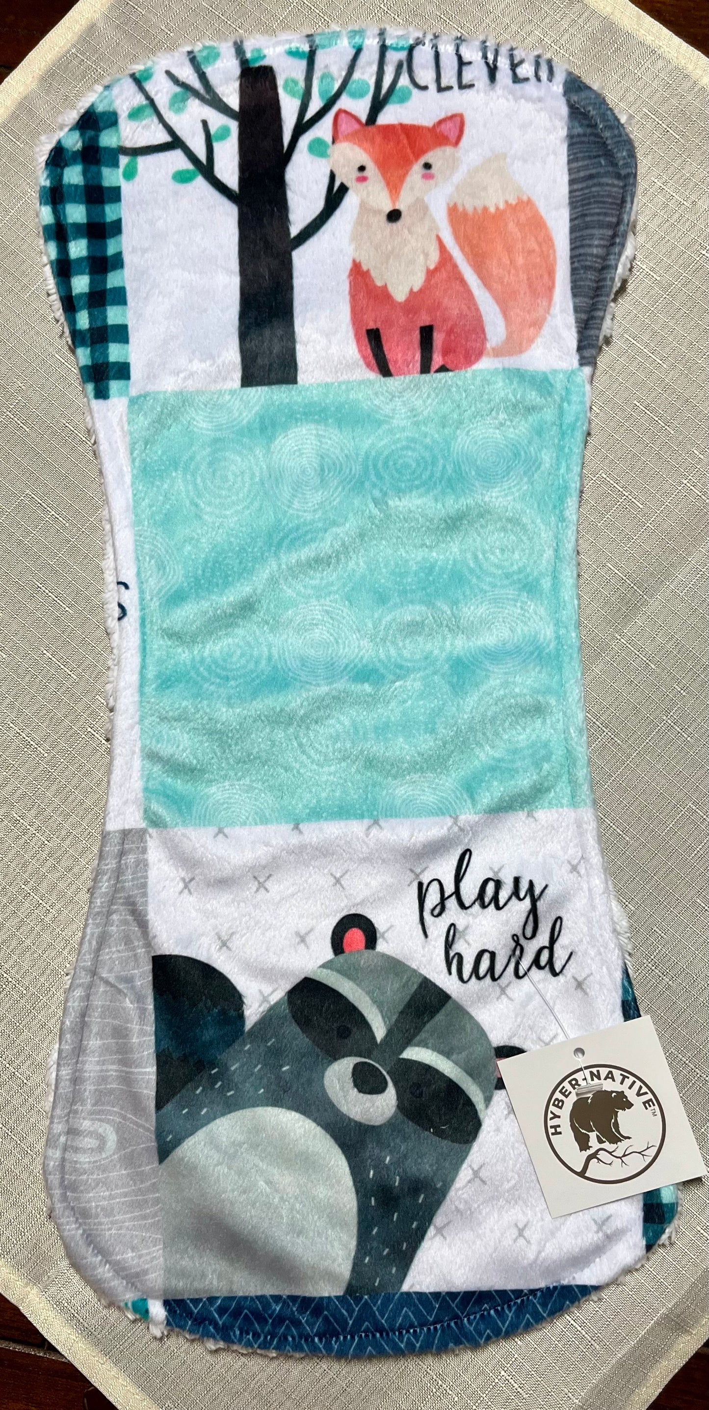 Hyber-Native Forest Friends Burp Cloth
