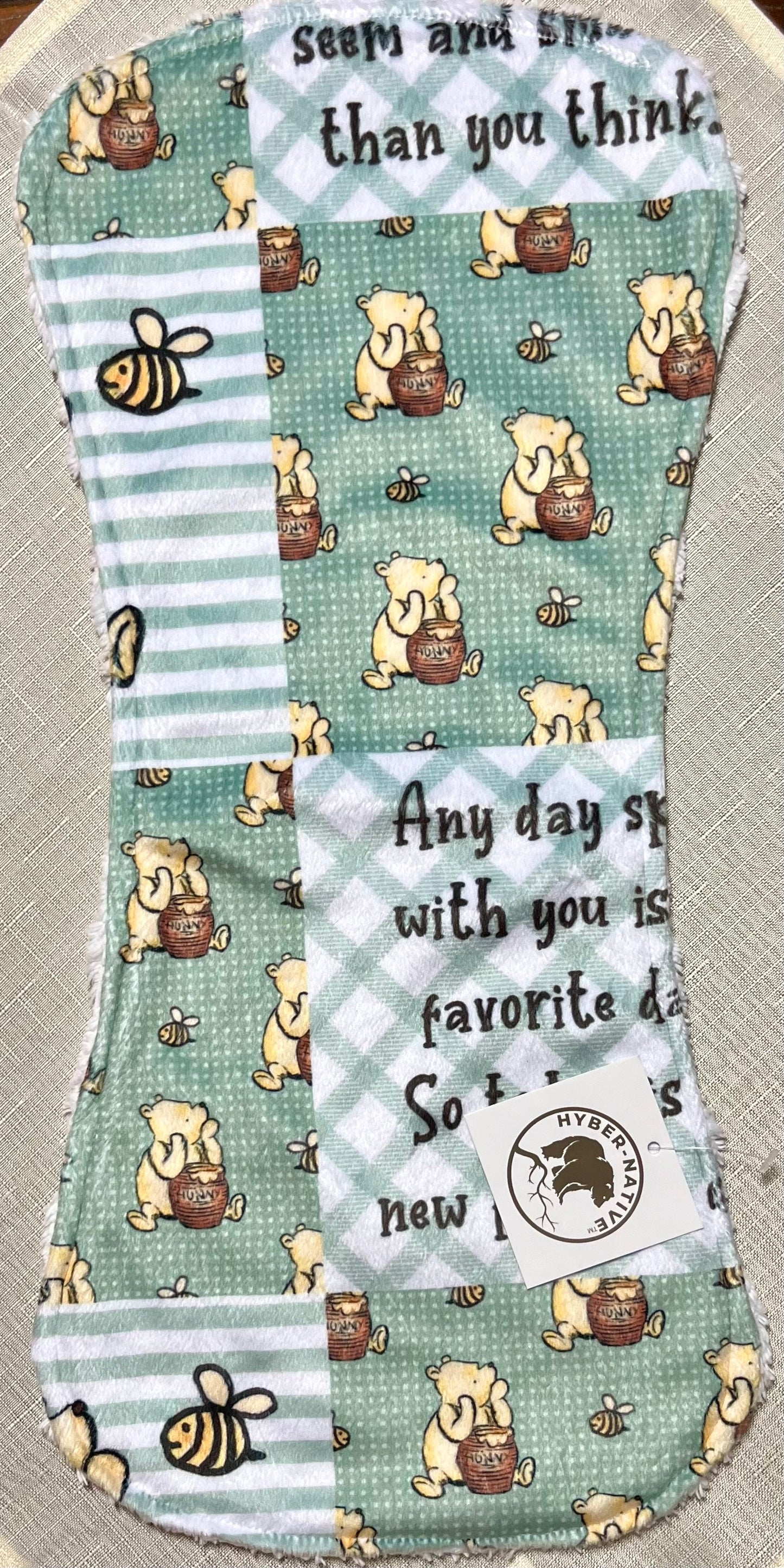 Hyber-Native Honey Bear Burp Cloth