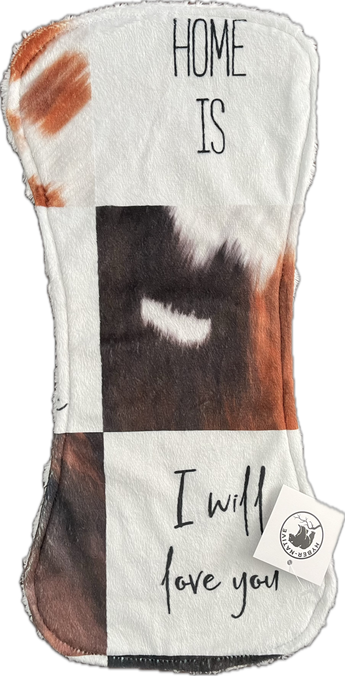 Hyber-Native 'Til the Cows Come Home Burp Cloth