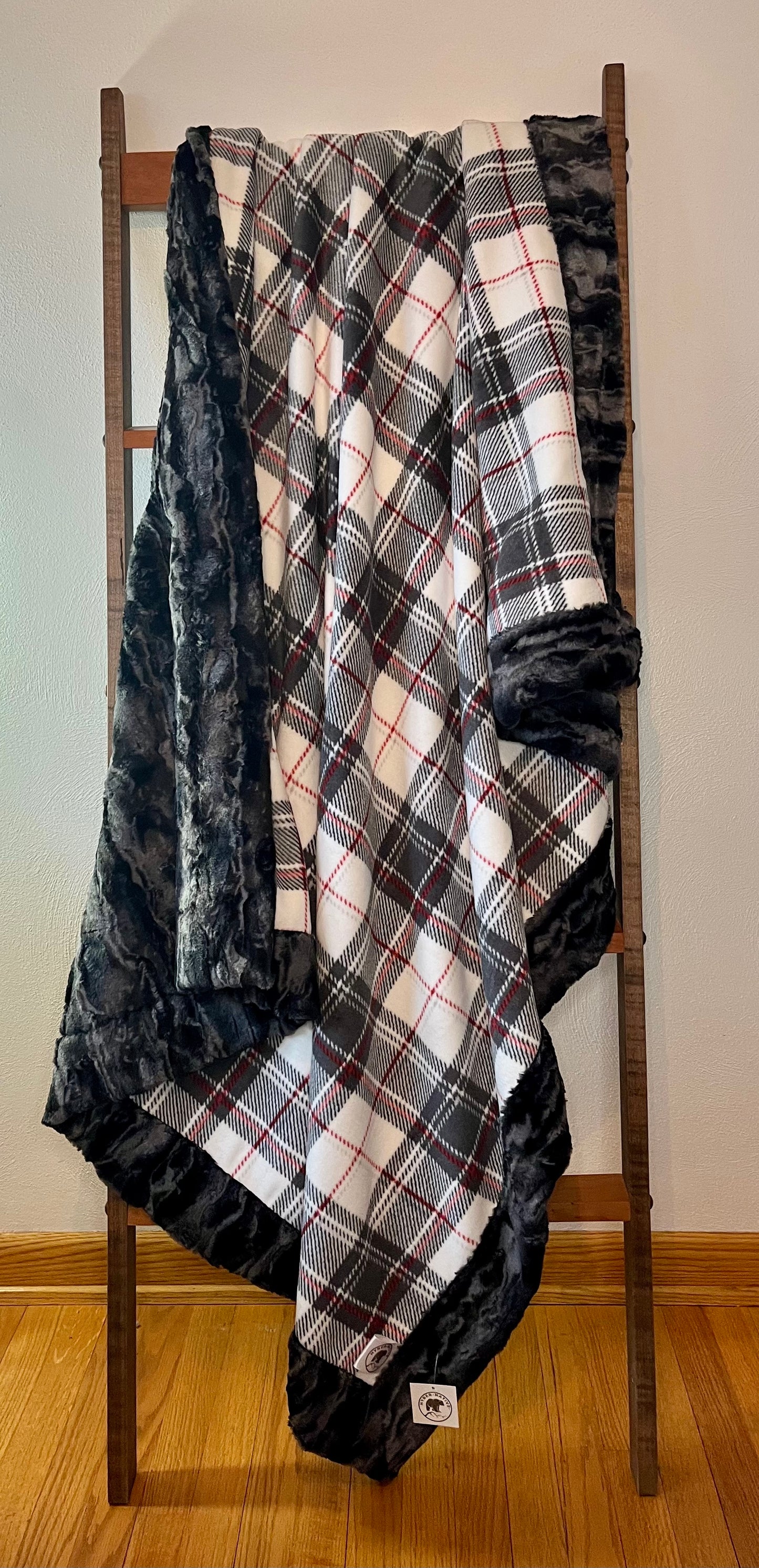 Hyber-Native Grey, Red and White plaid / Jupiter Alloy