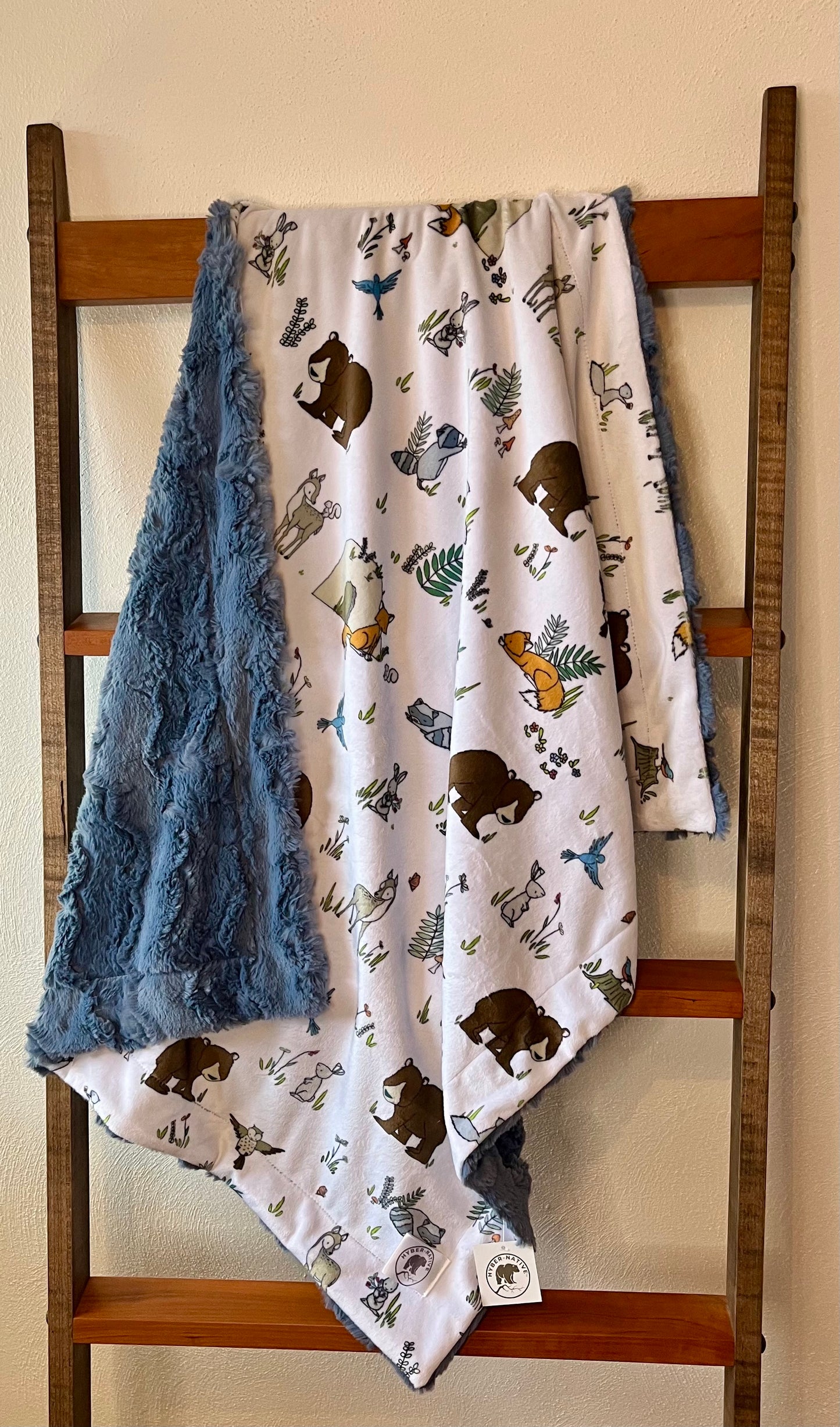 Hyber-Native Woodland Pals / Denim Glacier
