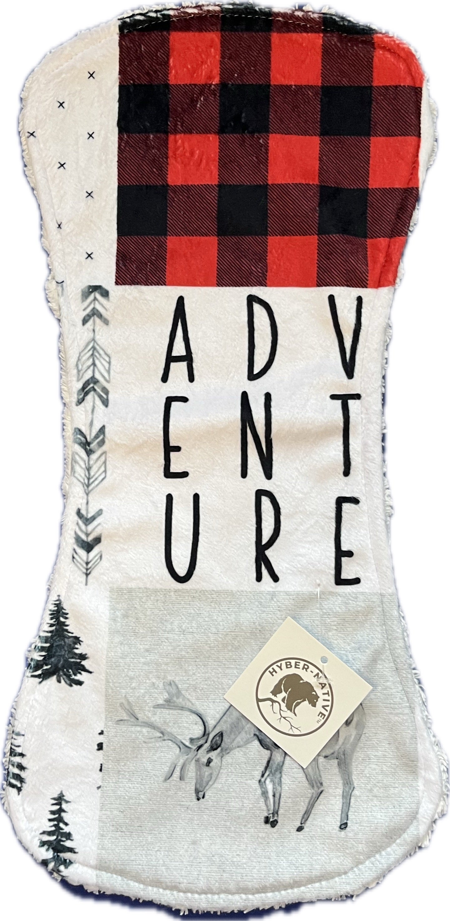 Hyber-Native Caribou Adventure Burp cloth