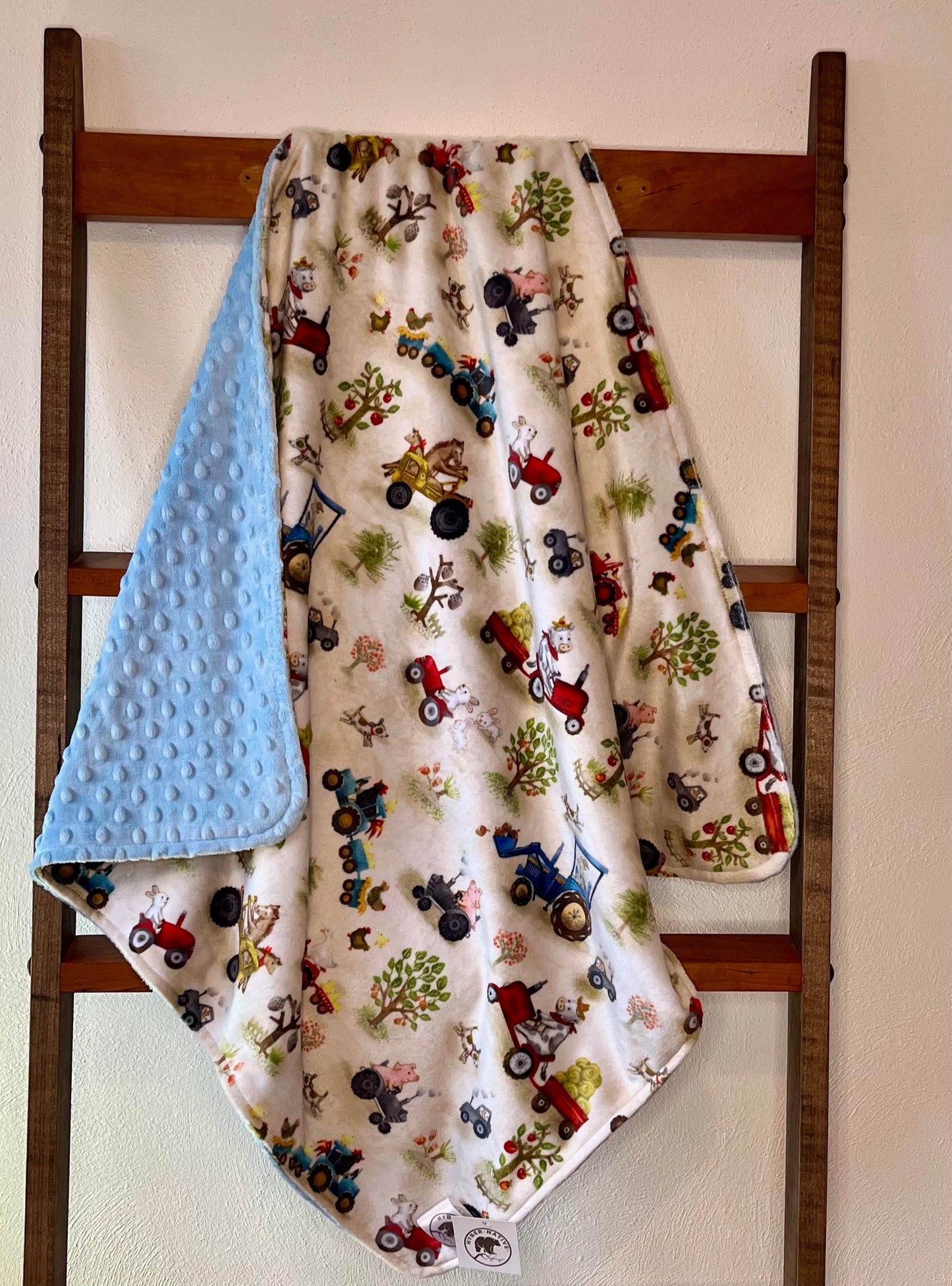 Hyber-Native "While the Farmer's Away" Receiving Blanket