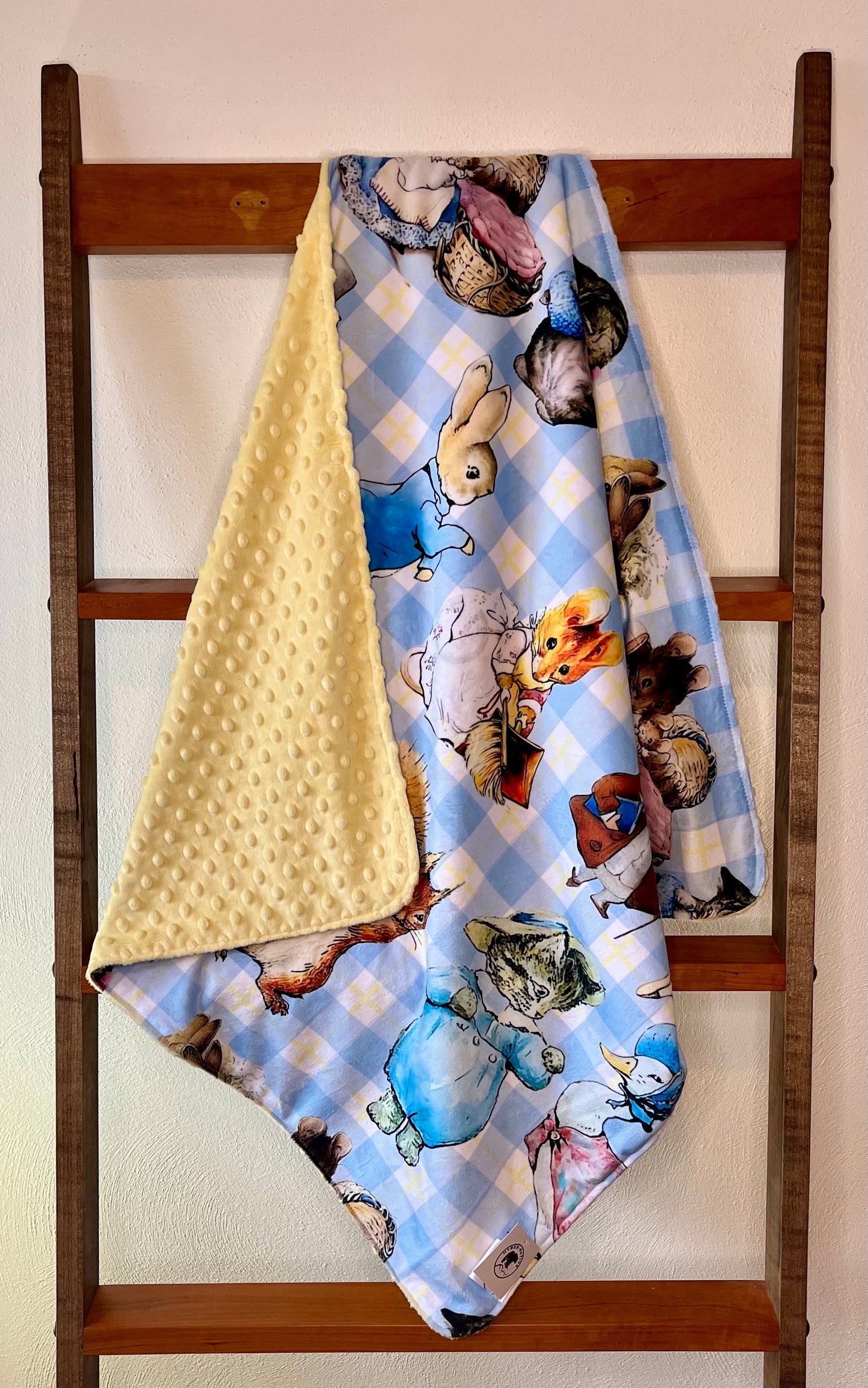 Hyber-Native Vintage Rabbit Receiving Blanket