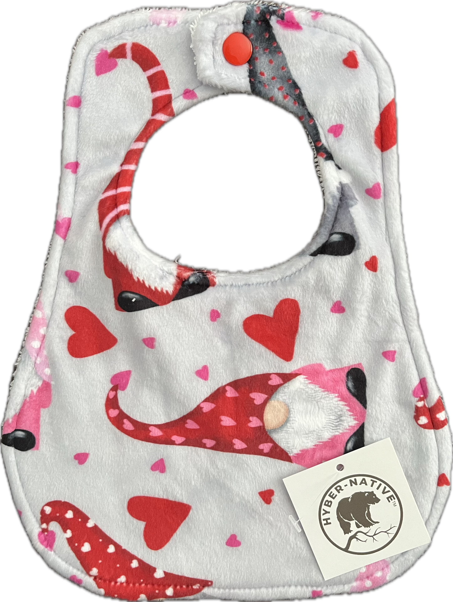 Hearts & Gnomes Bib