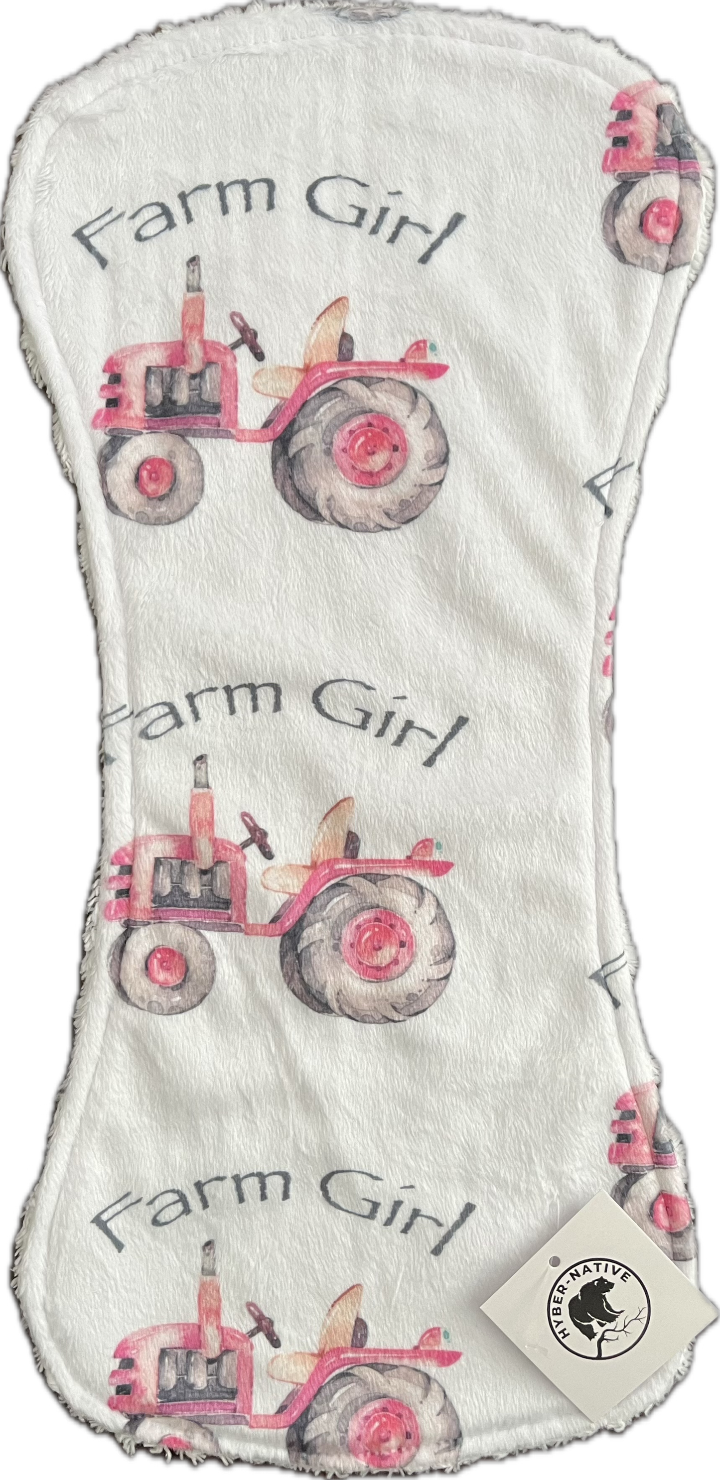 Hyber-Native Farm Girl Burp Cloth
