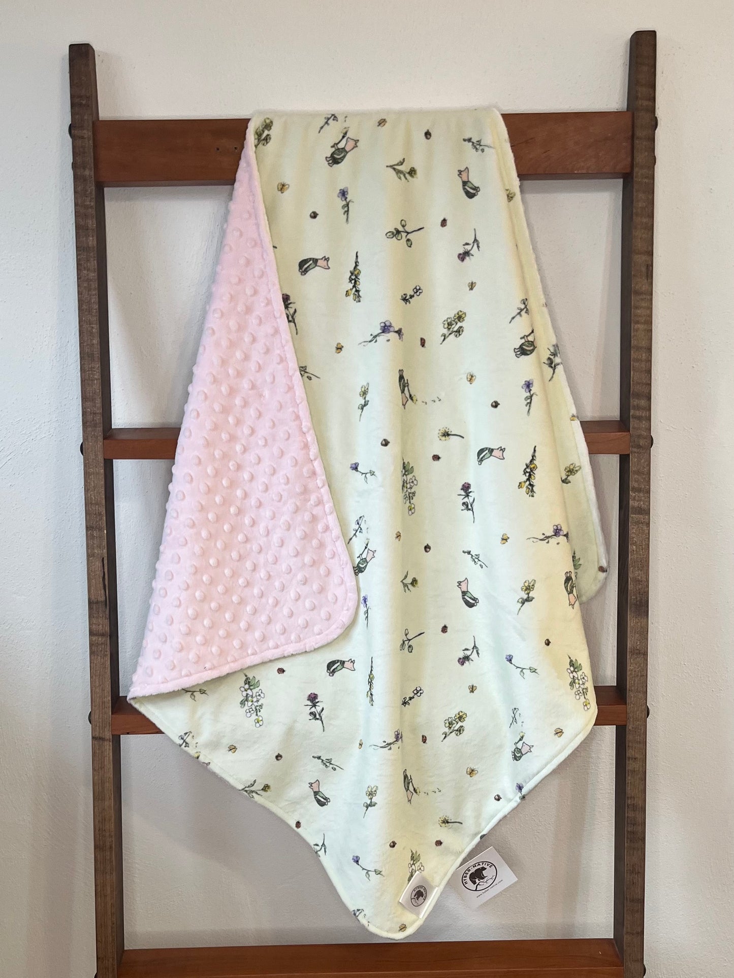 Classic Pooh Piglet's Meadow (Pink) Receiving Blanket