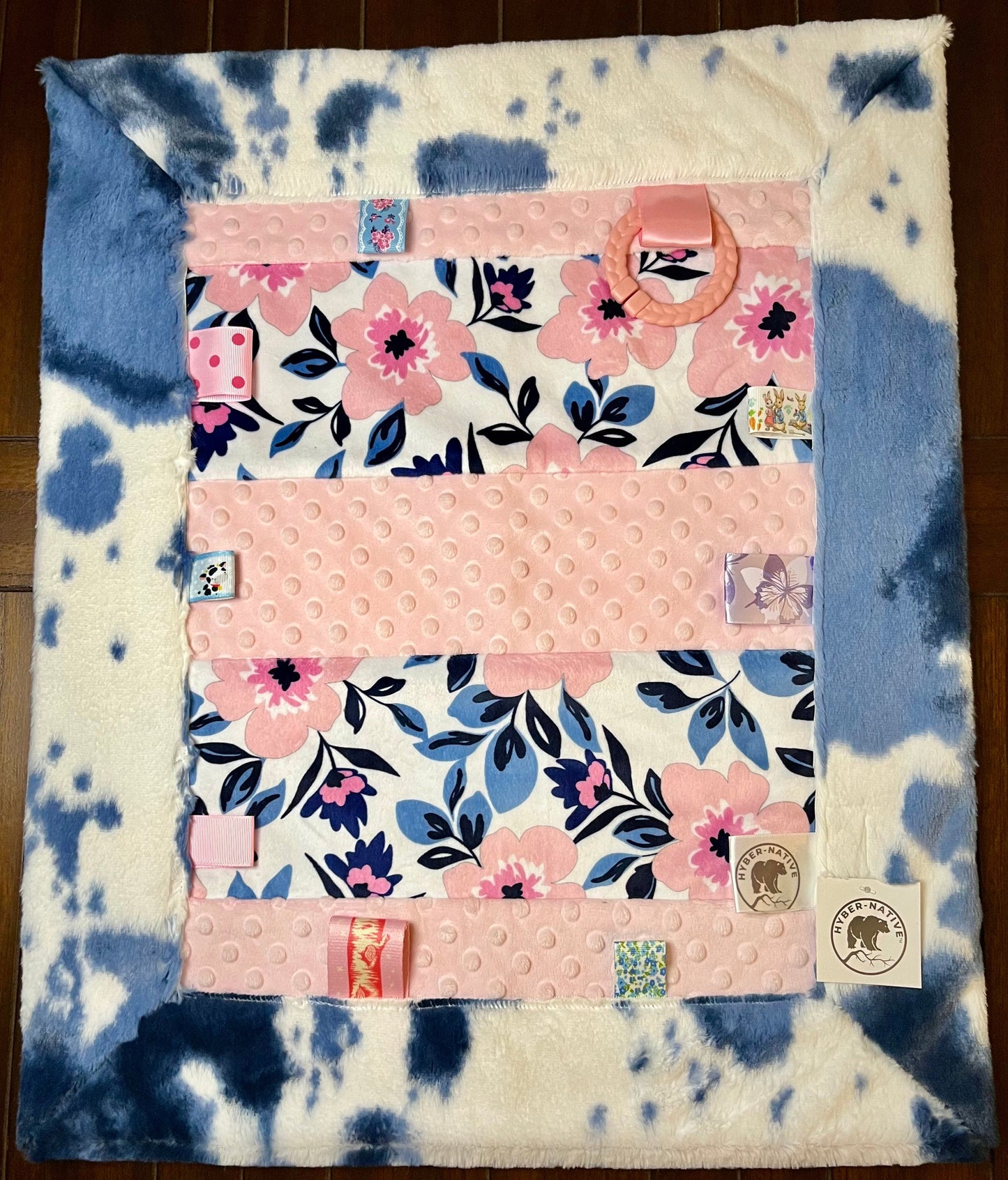 Pink & Blue Posies Cubtag