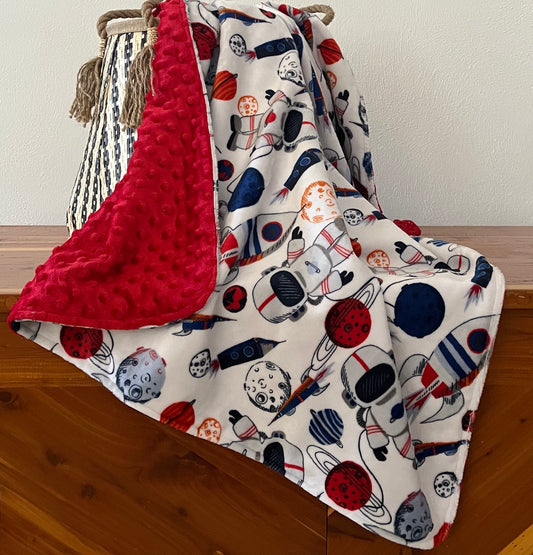 Hyber-Native Space Cadet Red Receiving Blanket