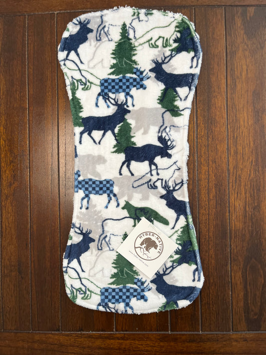 Hyber-Native Blue Cabineer Burp Cloth