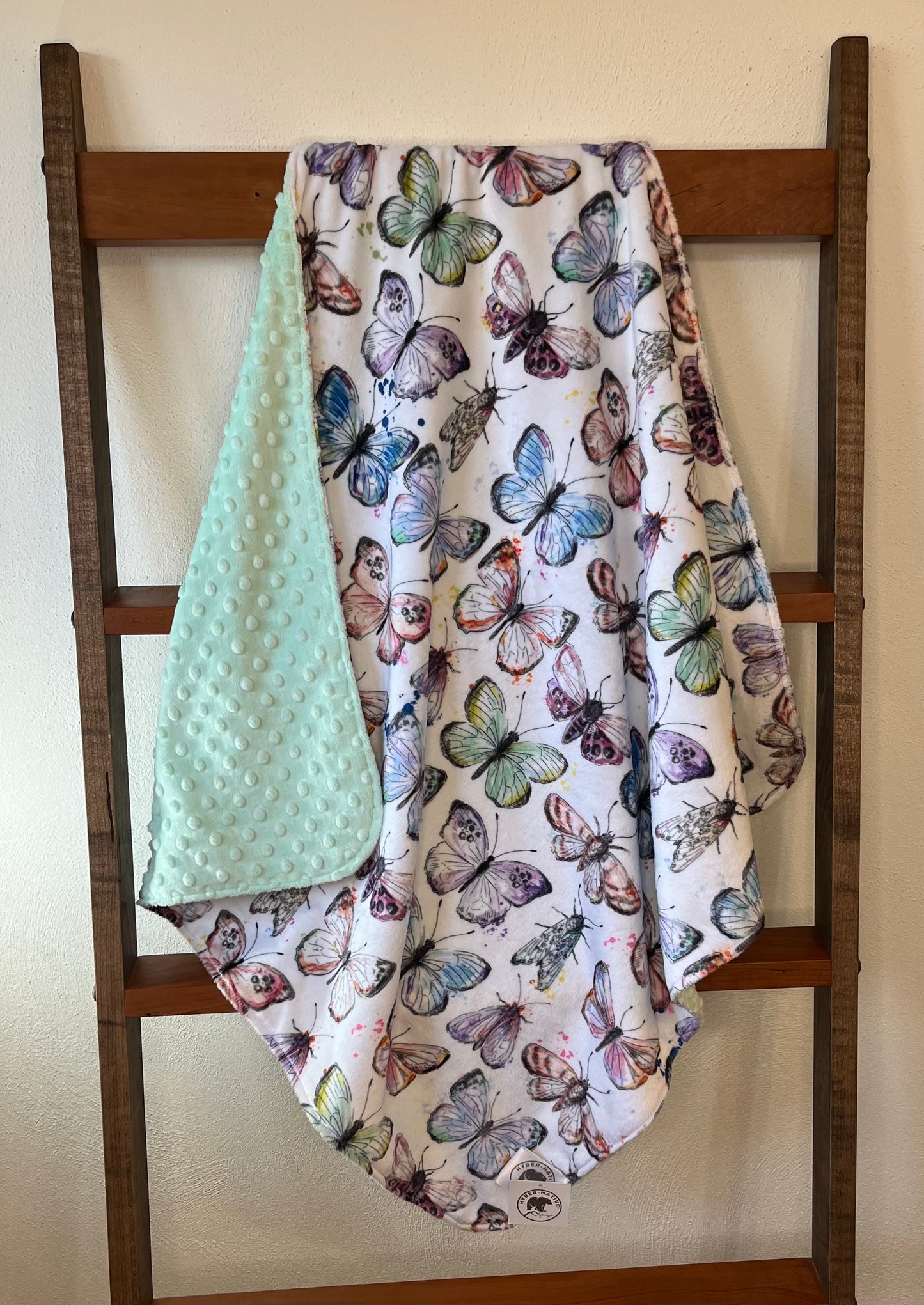 Boho Flutter Aqua Receiving Blanket
