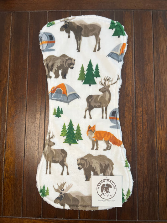 Hyber-Native Camping Adventure Burp Cloth