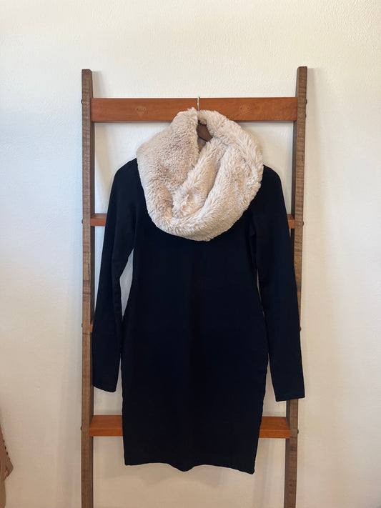 Champagne Arctic Fox Infinity Scarf