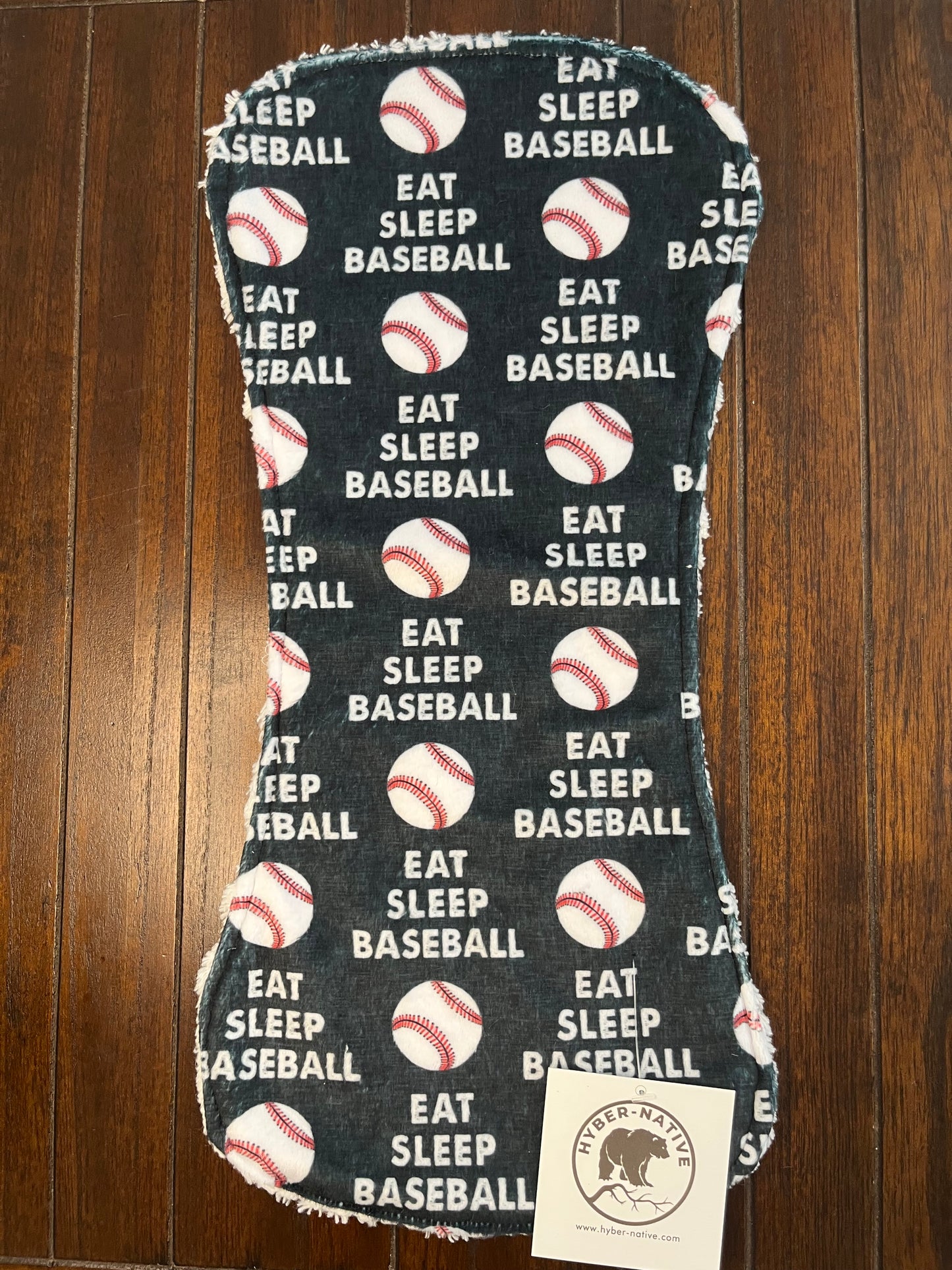 Eat Sleep Baseball Burp Cloth