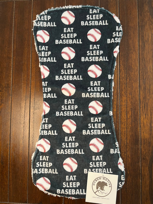 Hyber-Native Eat Sleep Baseball Burp Cloth