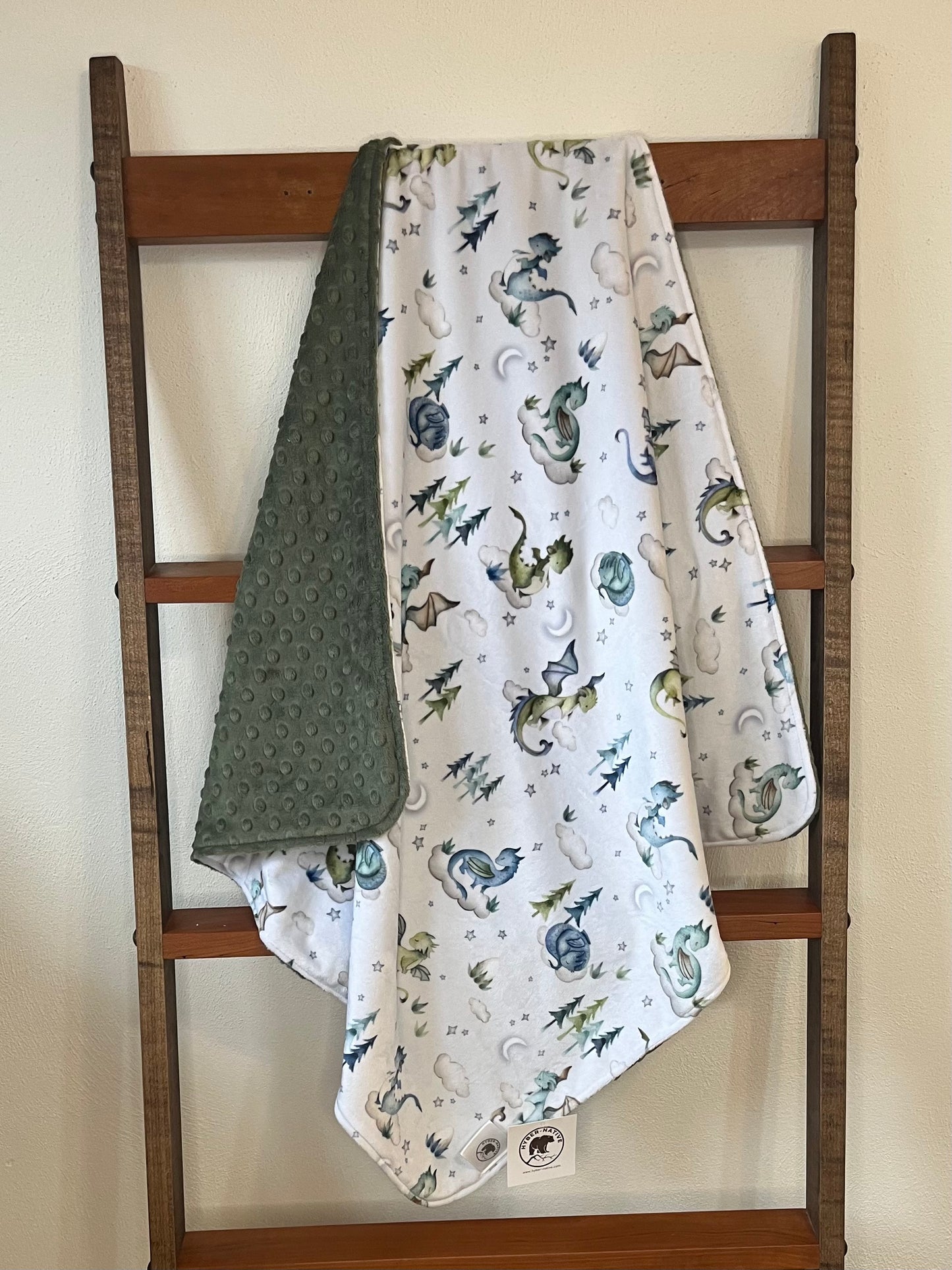 Dragon Dreams (Green) Receiving Blanket