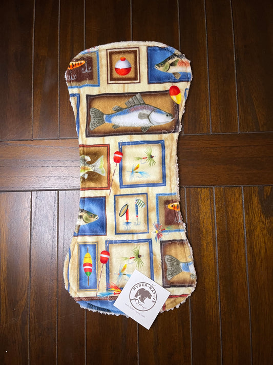 Gone Fishing Burp Cloth