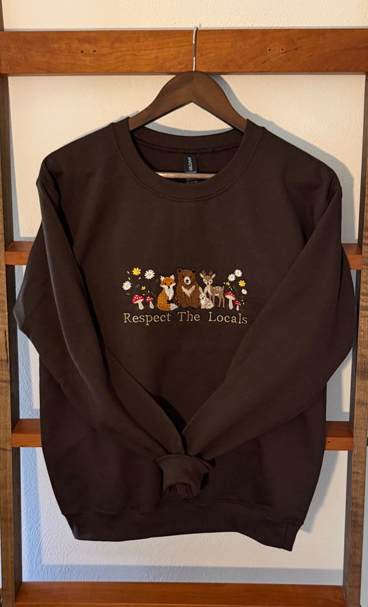 "Respect the Locals" Embroidered Sweatshirt