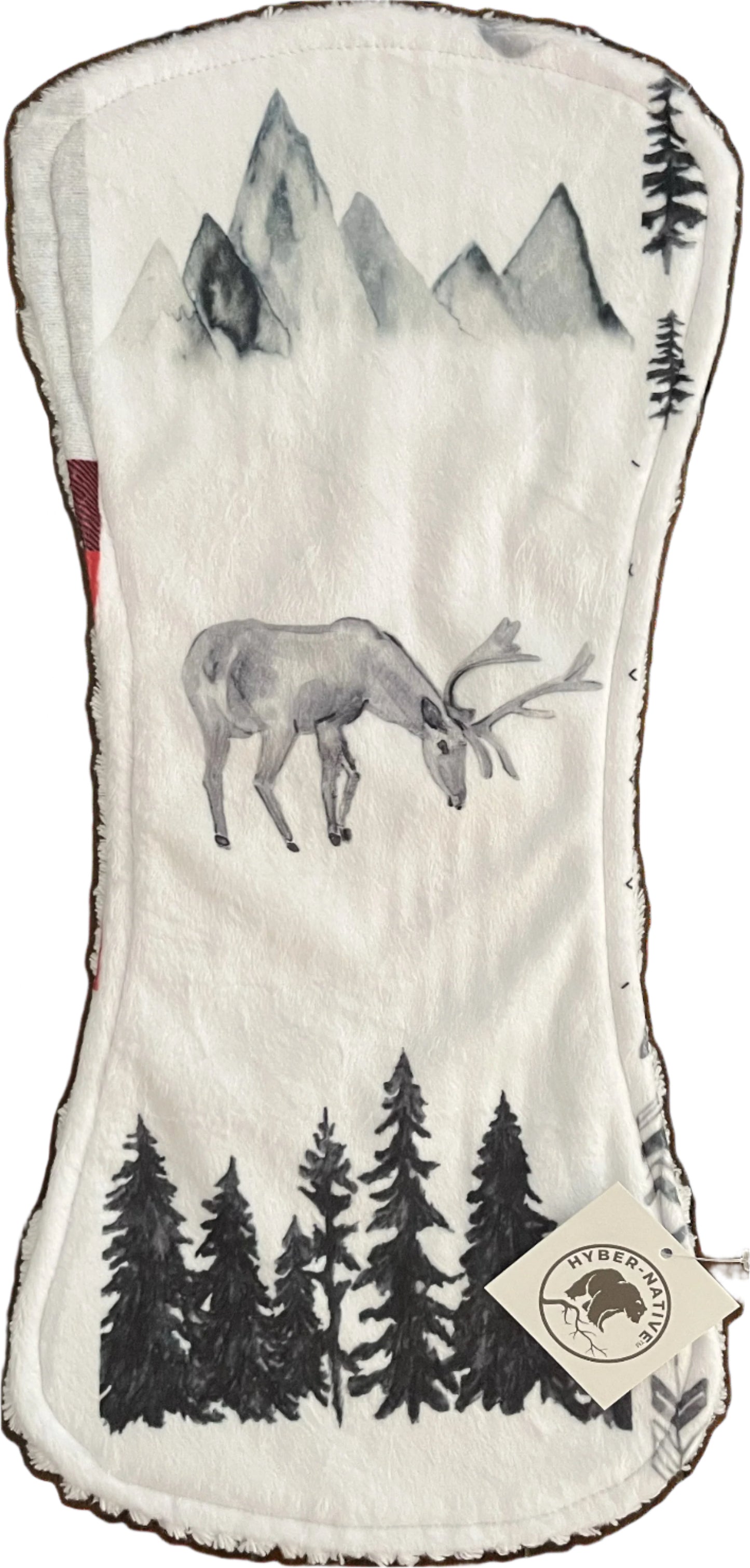 Hyber-Native Caribou Adventure Burp Cloth