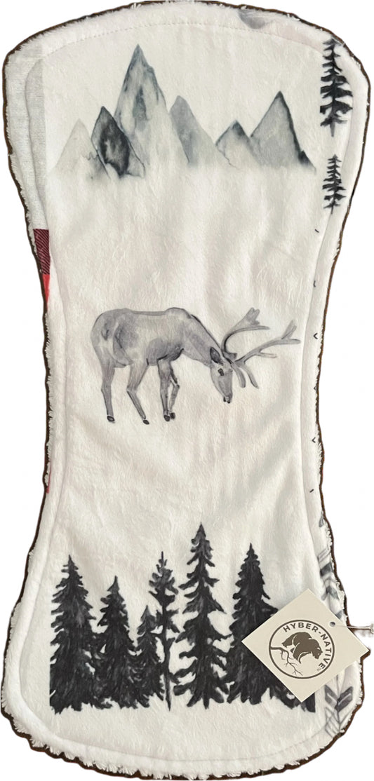 Hyber-Native Caribou Adventure Burp Cloth