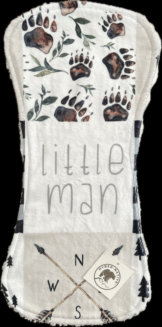 Hyber-Native Little Man Burp Cloth