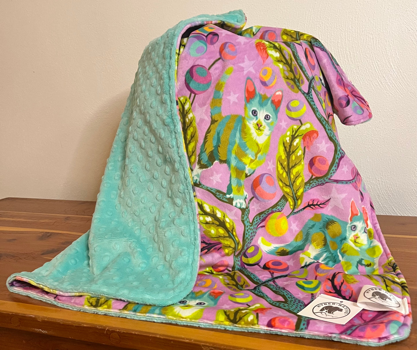 Hyber-Native Tula Pink Club Kitty Receiving Blanket