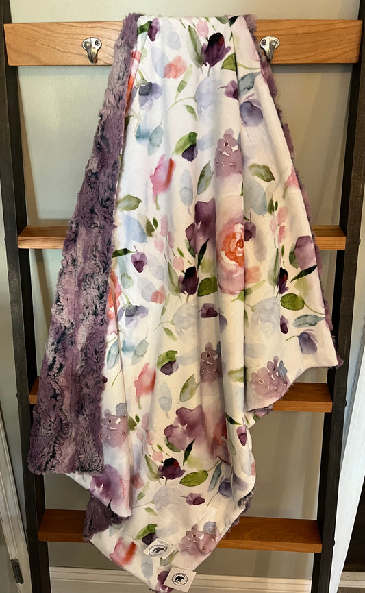 Hyber-Native Watercolor Floral/Elderberry Wild Rabbit Cub Cuddle