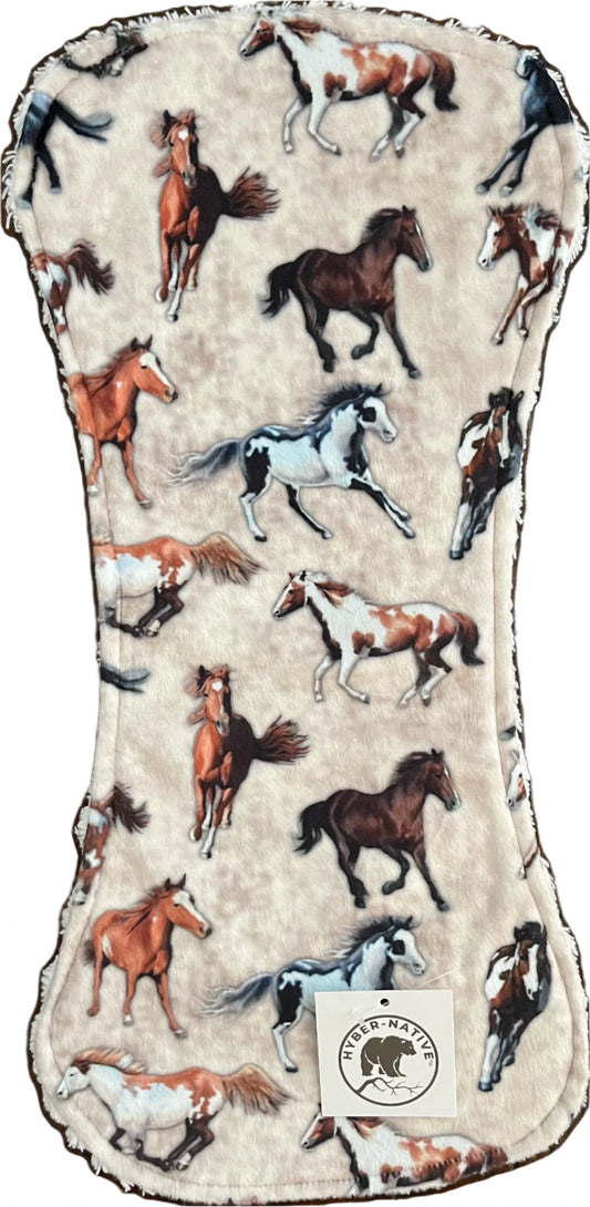 Hyber-Native Wild Horses Burp Cloth