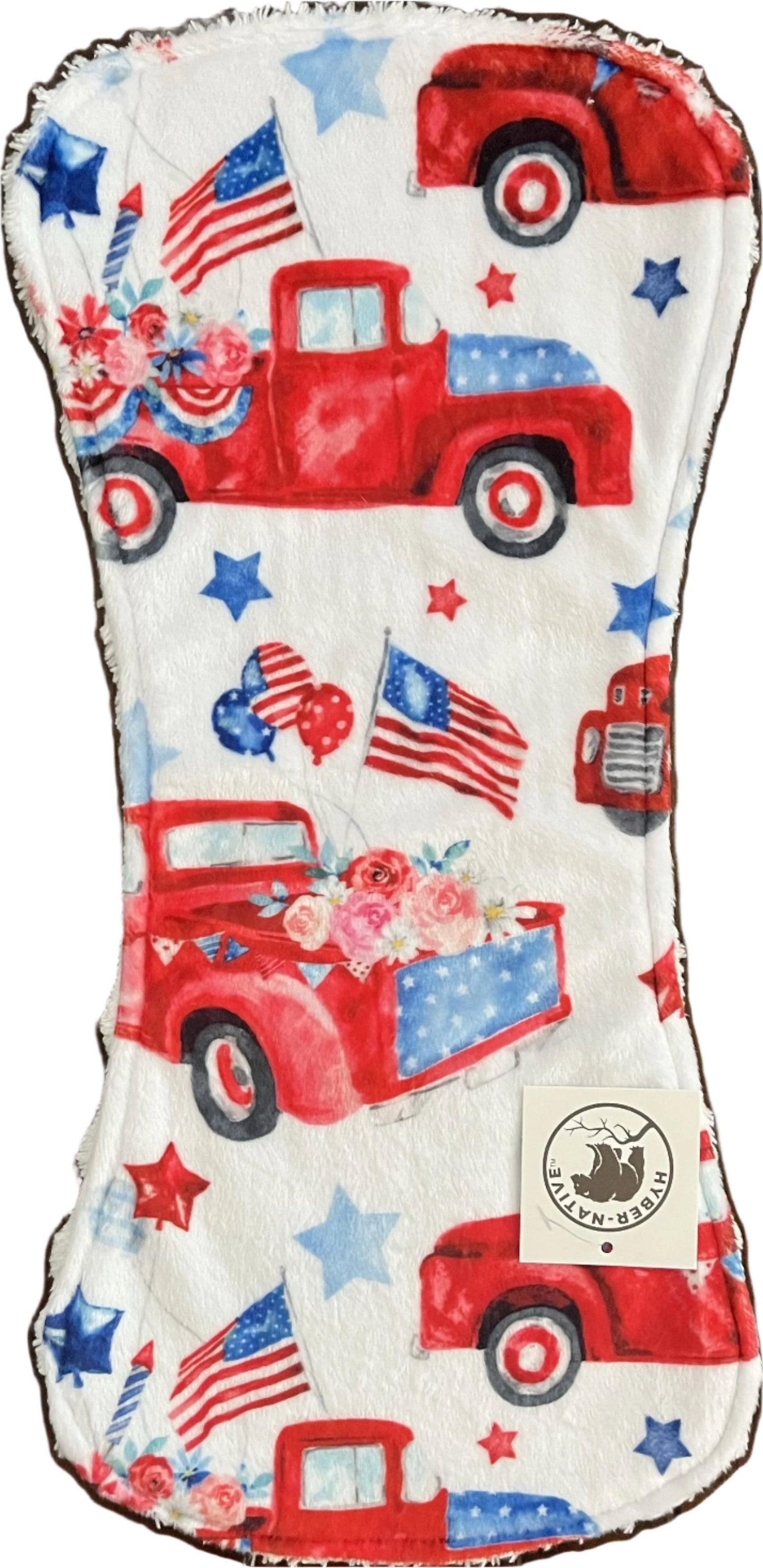 Hyber-Native Americana Red Burp Cloth