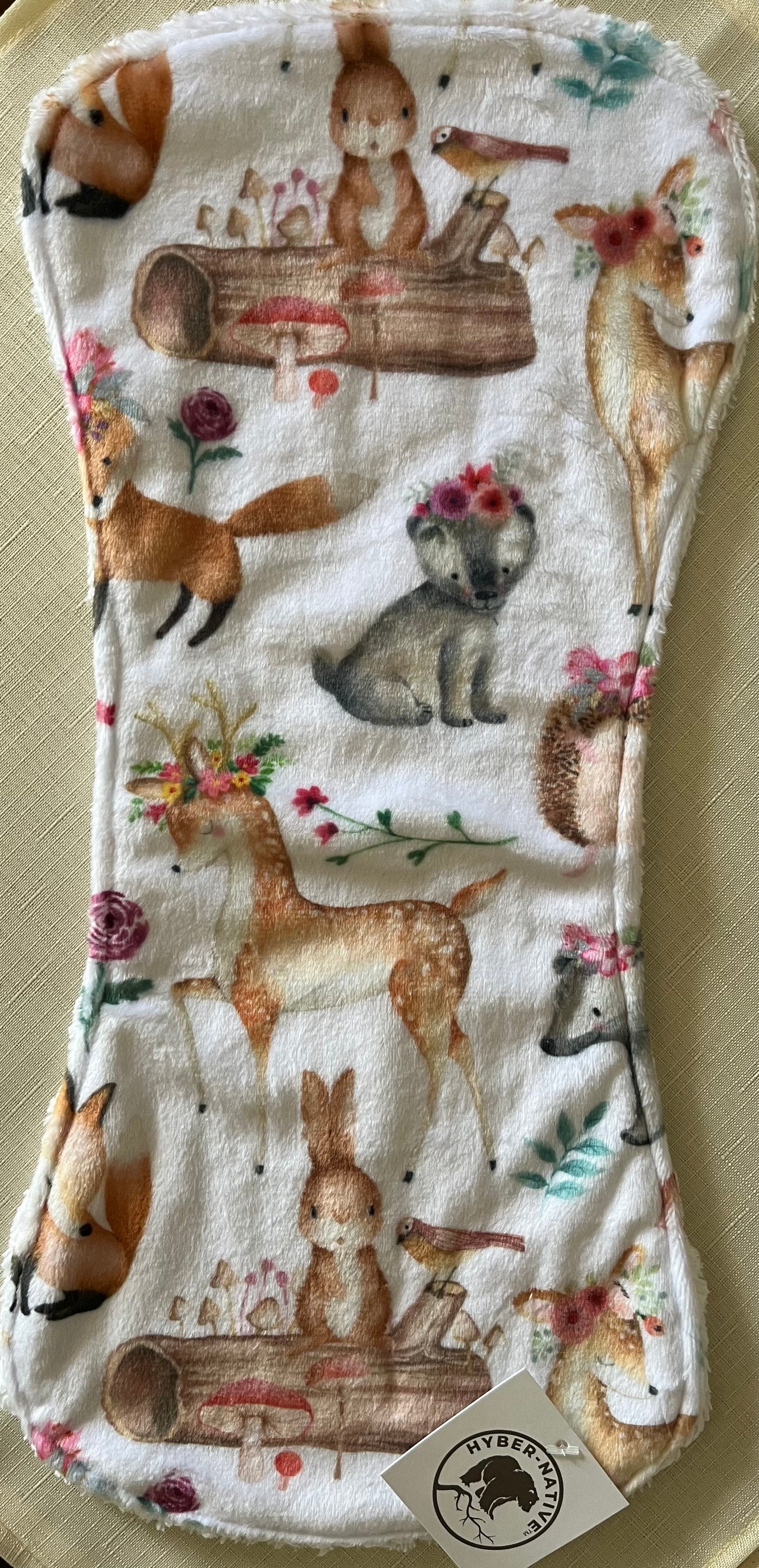 Hyber-Native Woodland Babes Burp Cloth
