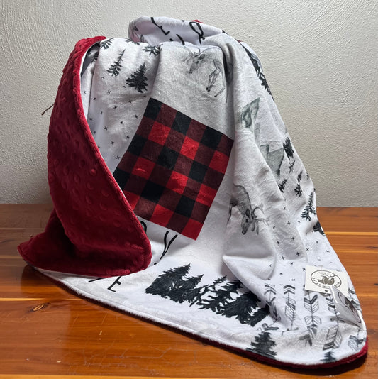 Hyber-Native Caribou Adventure Receiving Blanket