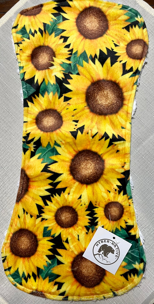 Hyber-Native Sunflowers Burp Cloth