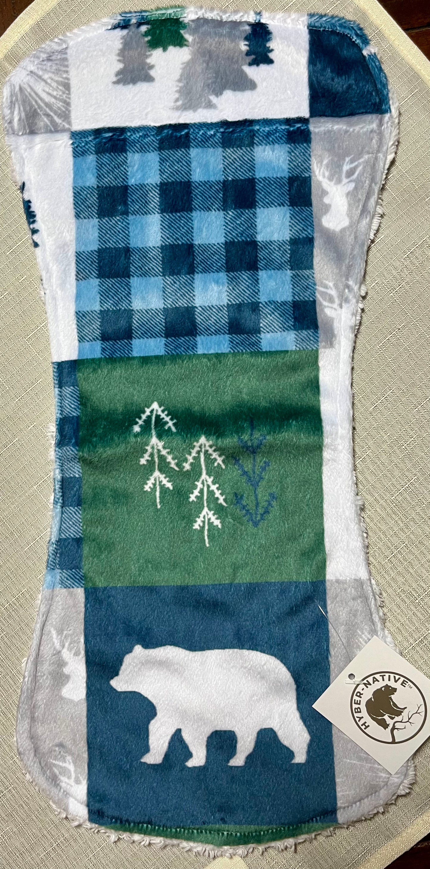 Hyber-Native Cabineer Blue Burp Cloth