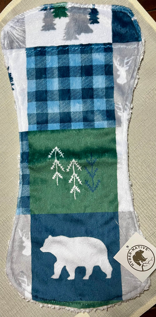 Hyber-Native Cabineer Blue Burp Cloth
