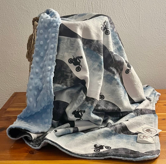 Hyber-Native Moto Receiving Blanket