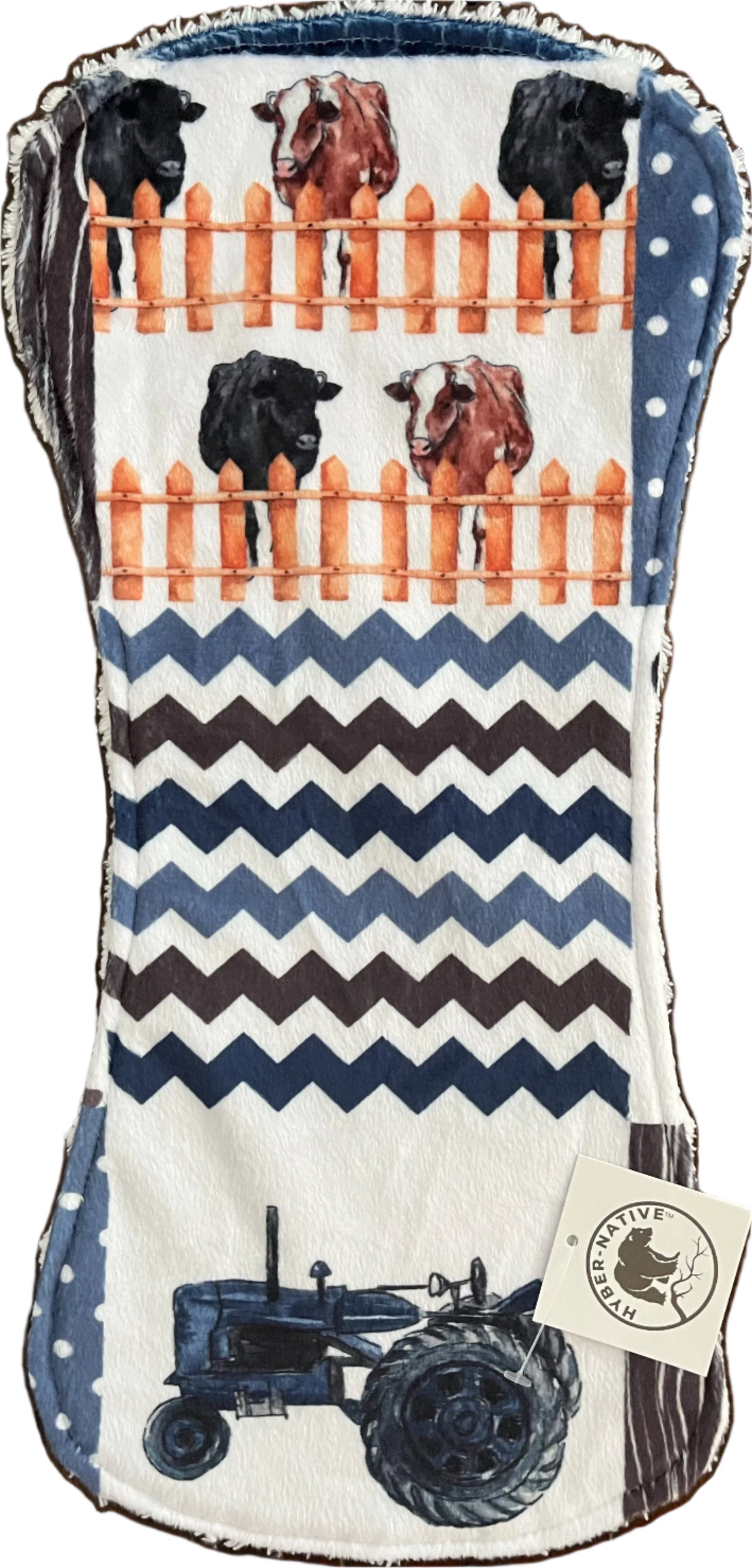 Hyber-Native 'til the Cows Come Home Burp Cloth