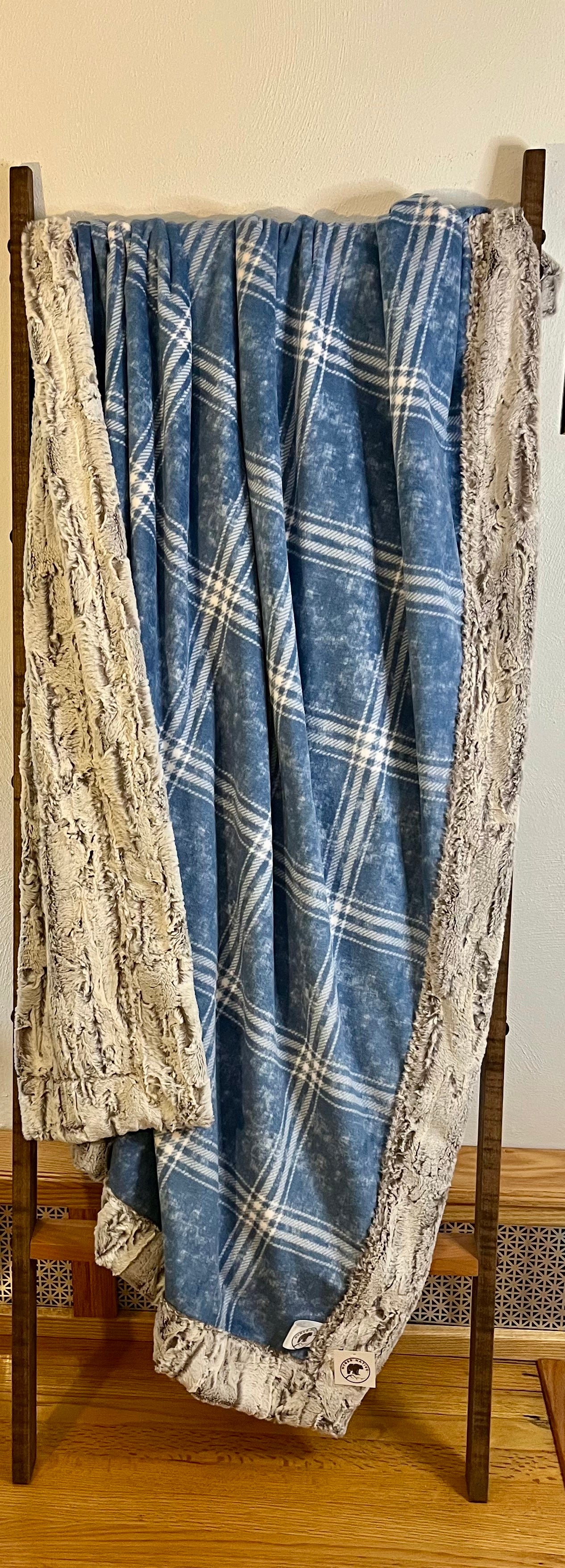 Hyber-Native Blue Plaid / Whistler Almond