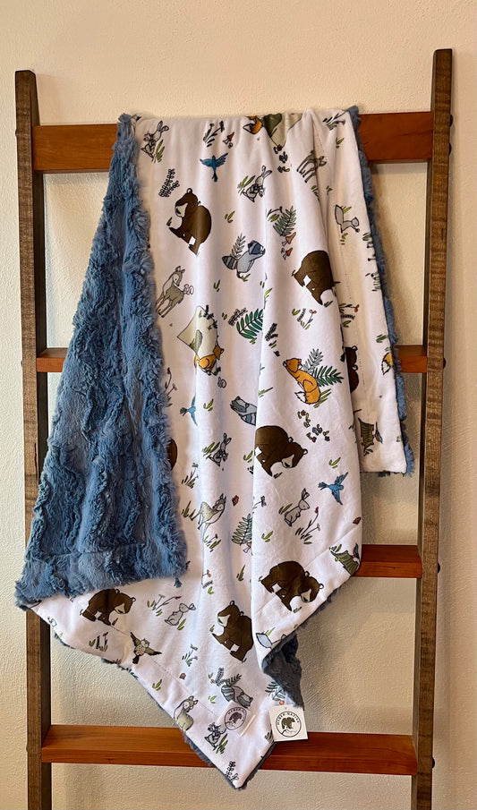 Hyber-Native Woodland Pals / Denim Glacier