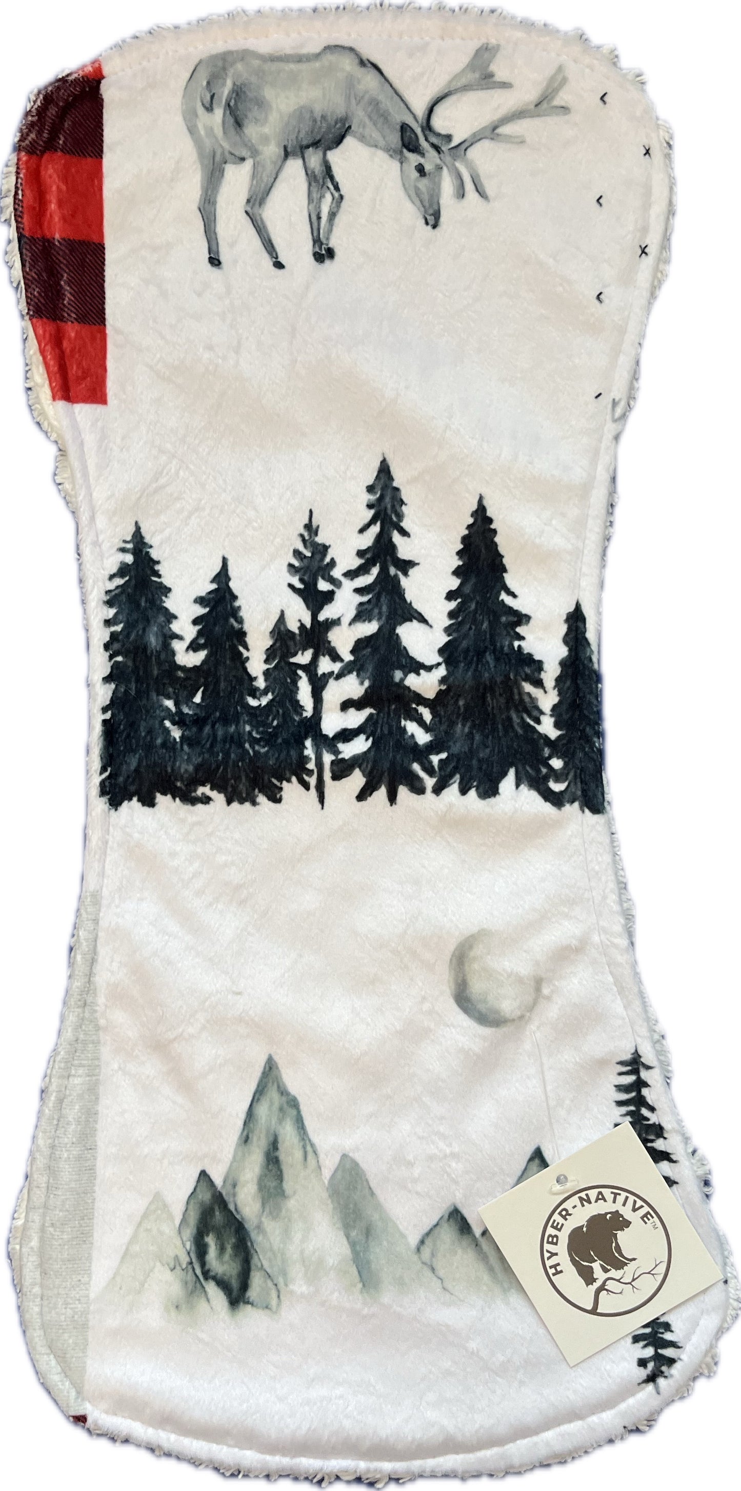 Hyber-Native Caribou Adventure Burp cloth