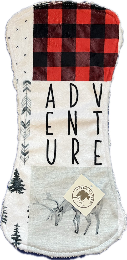 Hyber-Native Caribou Adventure Burp cloth