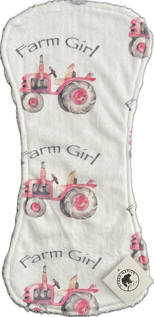 Hyber-Native Farm Girl Burp Cloth