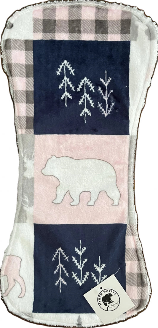 Hyber-Native Cabineer Pink Burp Cloth