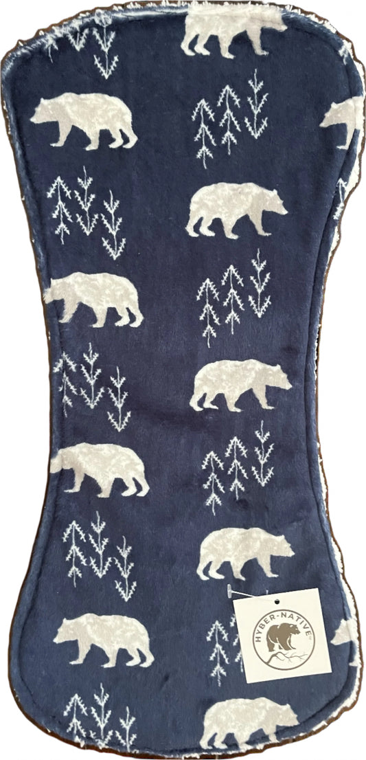Hyber-Native Navy Bears Burp Cloth